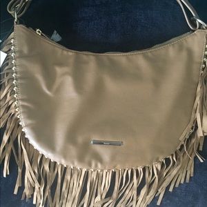 Beautiful Carmel Kensie fringe faux leather purse